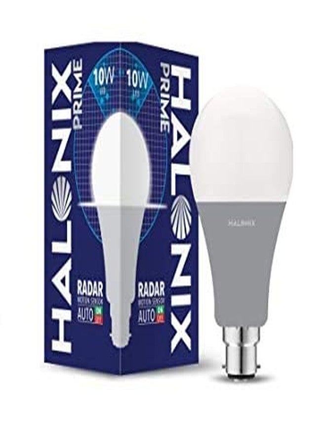 Halonix مصباح هالونيكس LED بقوة 10 واط مزود بمستشعر حركة رادار B22D (تشغيل وإيقاف تلقائي) - عبوة من قطعة واحدة - Image 1